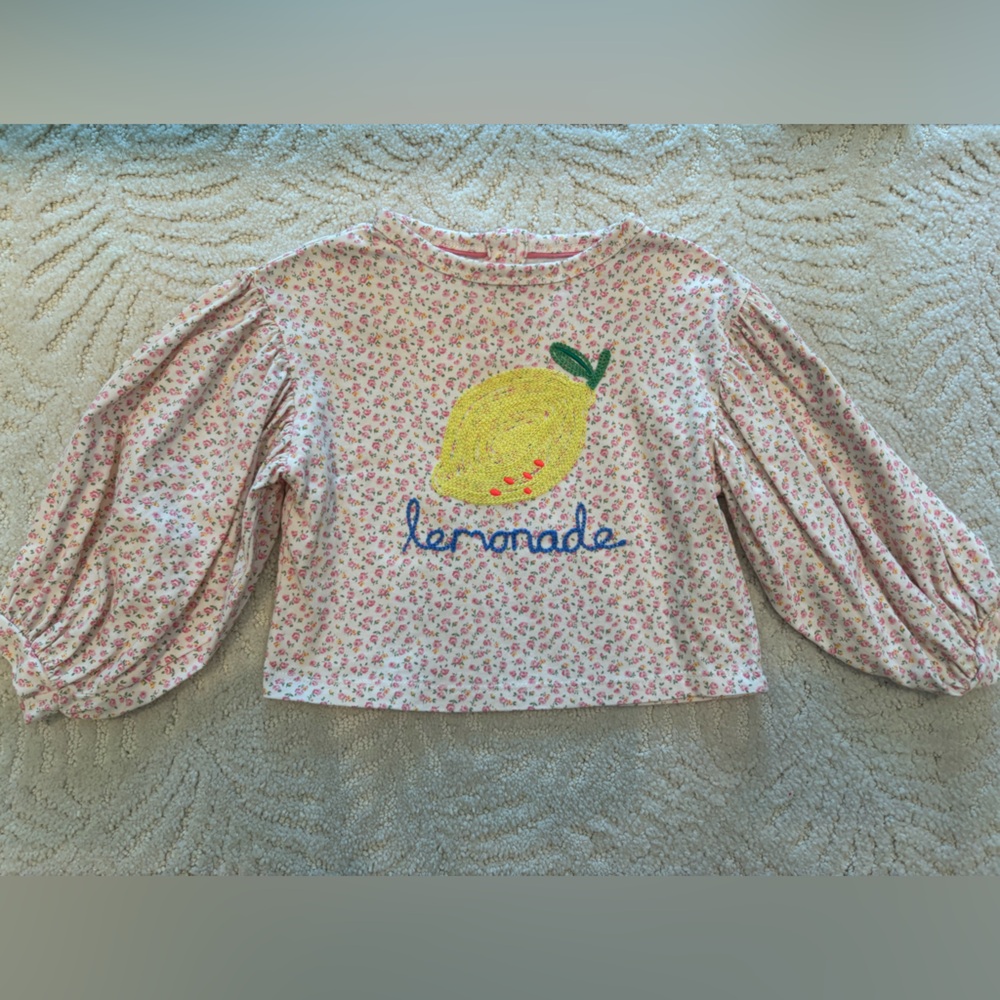 Mini Boden Floral Lemonade Top